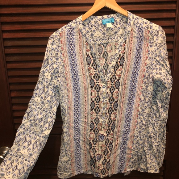 Colorful patterned blouse - Picture 2 of 2